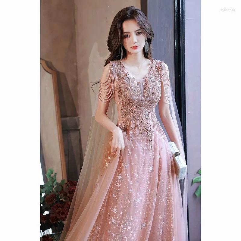Heavy evening shop gowns