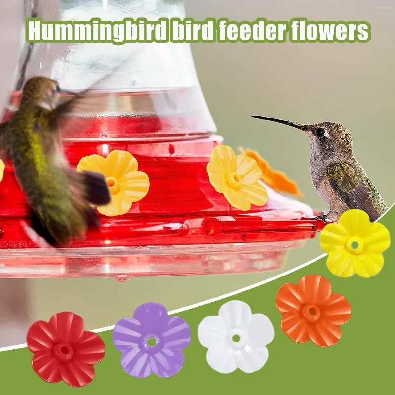 Andere Vogelbedarf Blumenform Kolibri Feeder Kunststoff Ersatzgriff Trinker Port Ports Samen Kreative Fütterung D0N4