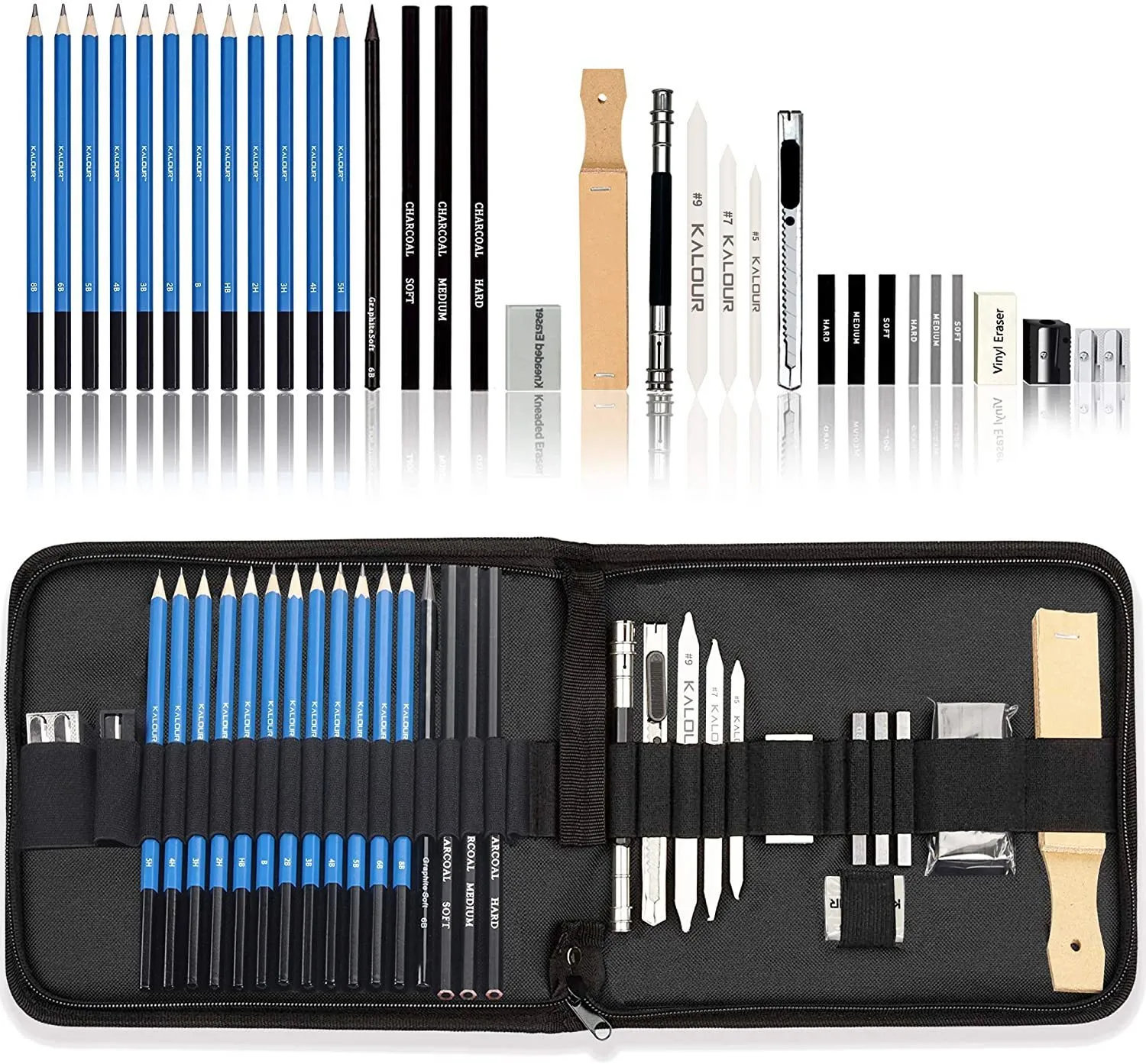 Malayas Tekening Schets Potlood Set 14 stks Schetsen Potloden 12B 10B 8B 7B 6B 5B 4B 3B 2B HB 2H 4H 6H Grafiet Potloden voor Kid Volwassenen Artiesten Student Beginners Professionele