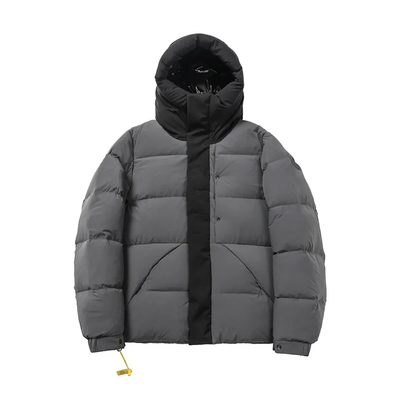 Mens Embossed Puffer Marmot Down Coat With Hood Winter Outerwear 