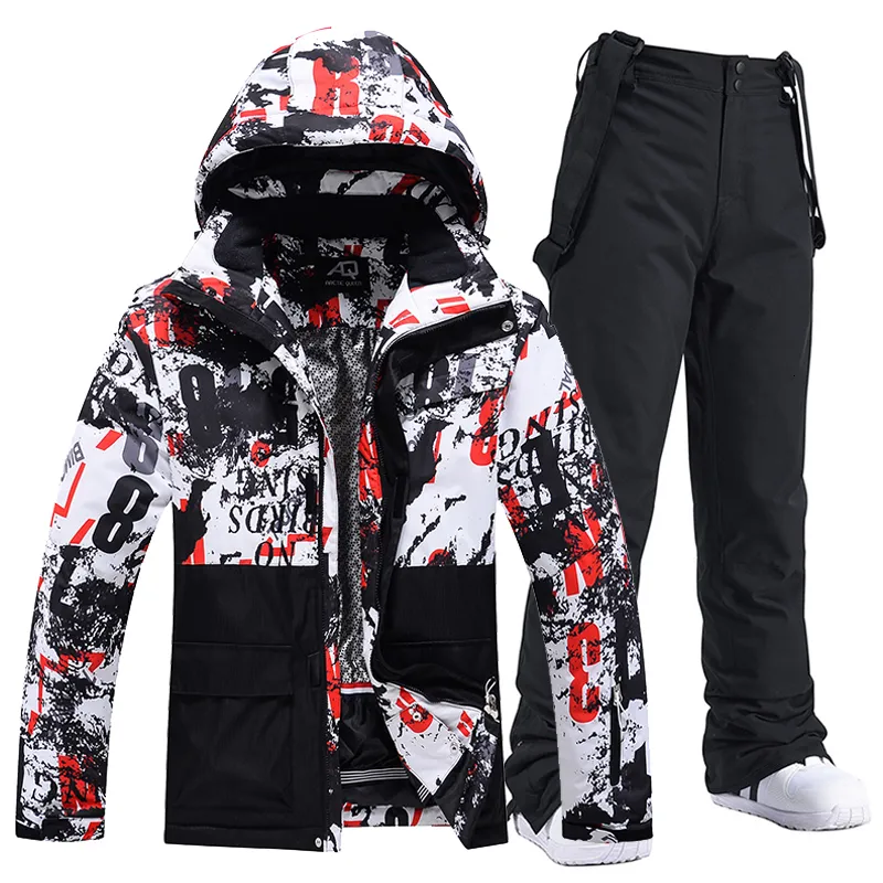 Ski -pakken mode -man of dames ijs sneeuwpak sets snowboard kleding ski -kostuums waterdichte winter slijtage jassen riembroek unsex 230316