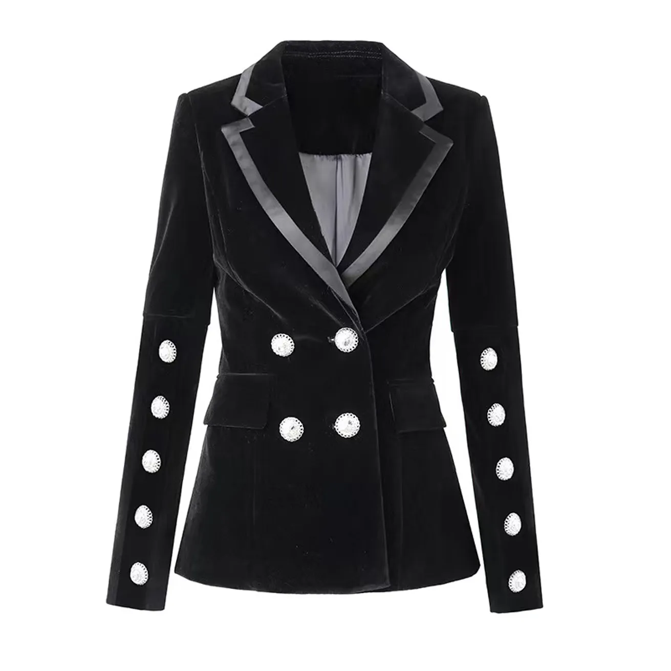 Abiti da donna Blazer Tide Brand Retro Fashion designer Presbyopic Black Series Suit Jacket Doppiopetto Slim Plus Size giacca da donna di design di lusso top C188