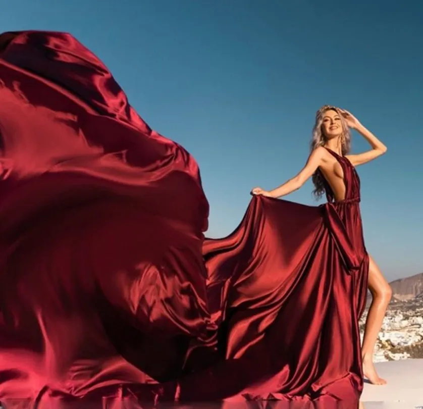 long flowing evening dresses Glitter Long Formal A Line Prom Gown Amoris T213 main image 0