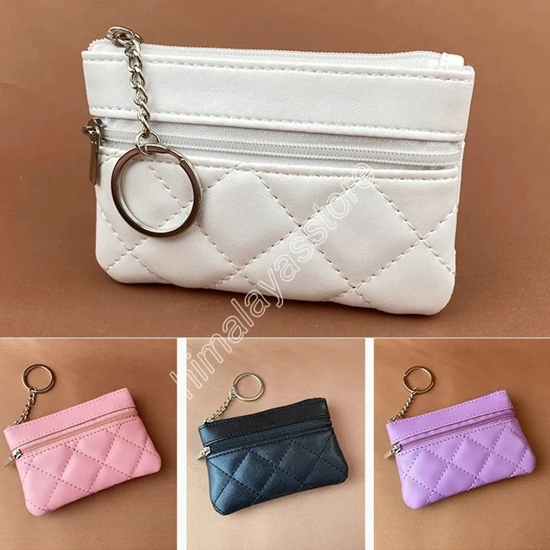 Portamonete in pelle moda donna Portafoglio piccolo Portamonete portamonete Mini Cerniera Fermasoldi Borse Tasche per bambini Portafogli Portachiavi