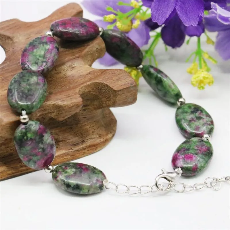 Strand 13x18mm epidote bracelet bracelet escorties natural stone accessories make design alloy exploy exply made hand diy women girls gifts