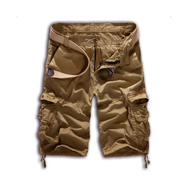 Herr shorts last shorts män cool kamouflage sommar avslappnad byxor märke knä längd bekväm kamo män solida shorts plus storlek G230316