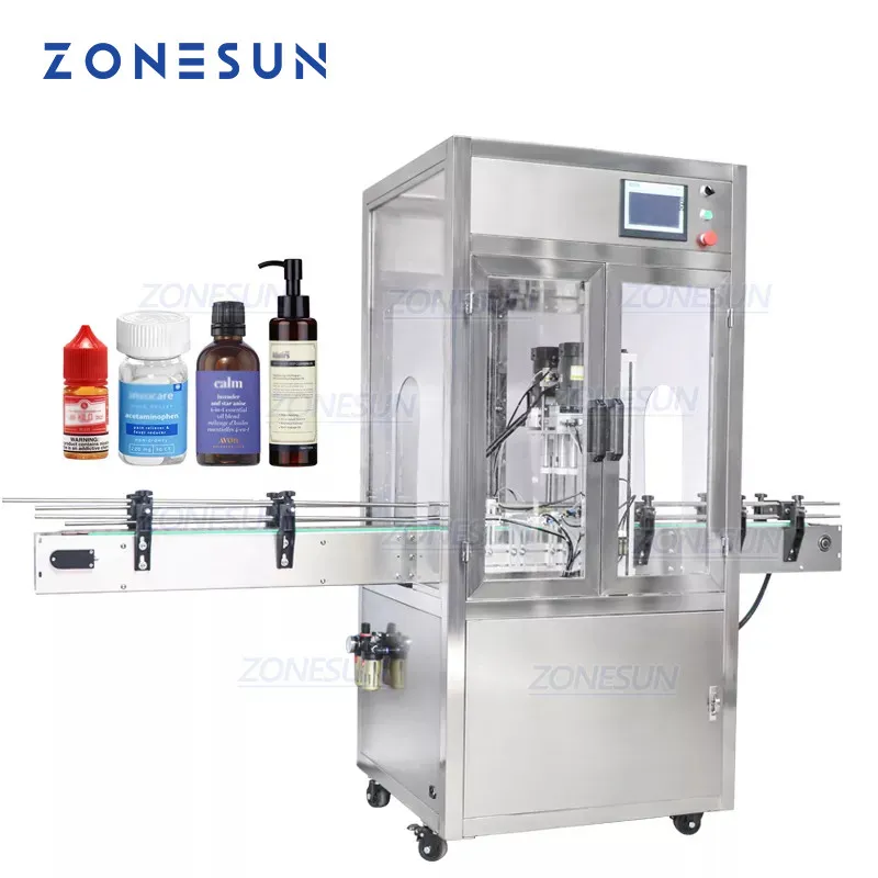 ZONESUN ZS-XG440DC Automatic Dropper Sprayer Bottle Cap Screwing Capping Machine For Production