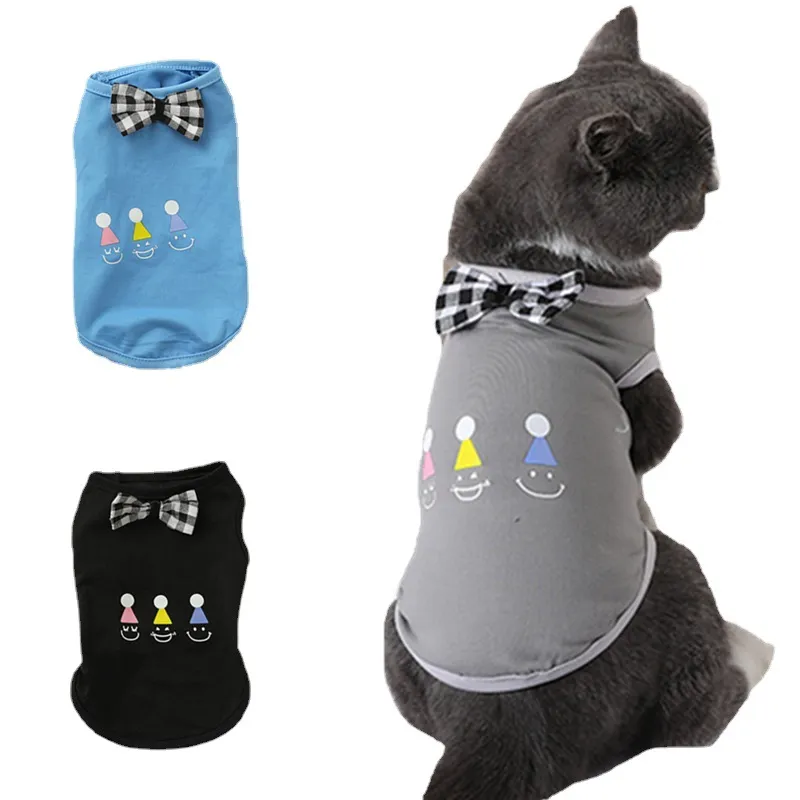 Gilet per animali domestici Costumi per gatti Vestiti per gatti freschi estivi Vestiti per cani comodi e traspiranti leggeri adatti per abbigliamento per animali domestici di piccola e media taglia