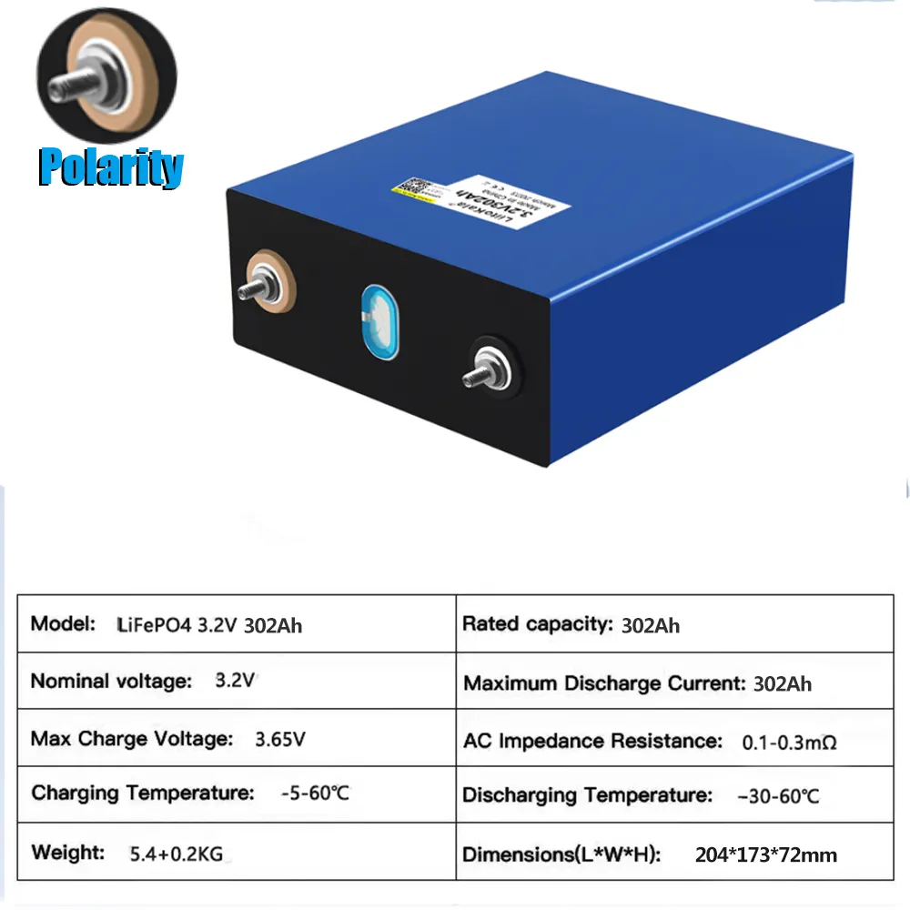 1-liitokala 3.2v 302AH Lifepo4 Pil 280AH 310AH A 12V 24V şarj edilebilir pil paketi AB ABD Vergisi Beşik Berisılarla