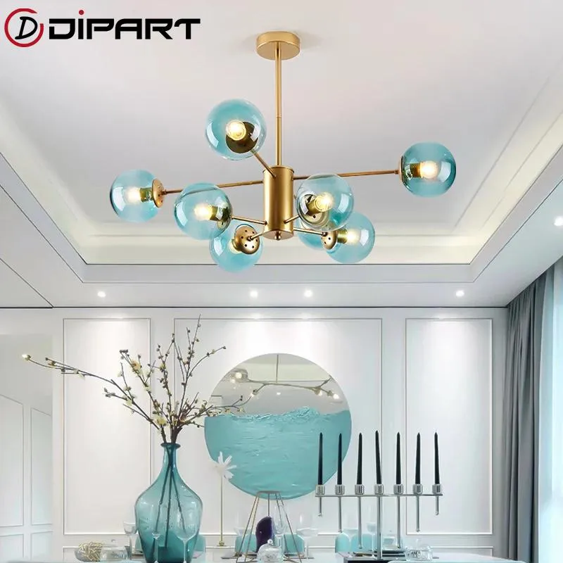 Chandeliers Northern Modern Gold Lustre Arms Retro Adjustable Edison Bulb Lamp E27 Art Spider Ceiling Luminaire Fixture