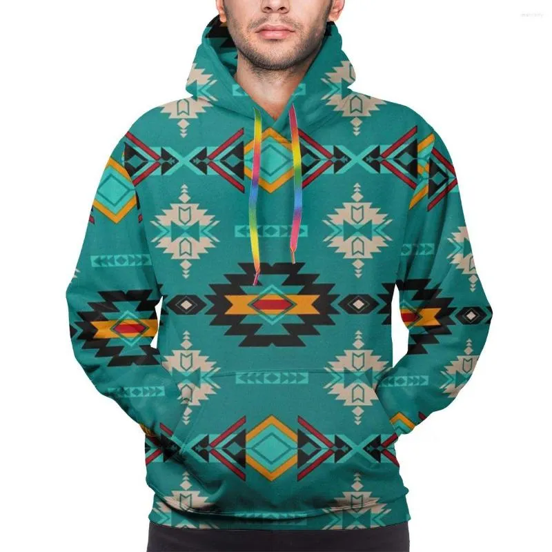 Men's Hoodies 3D Digital All Over Print Southwestern Geometric Tribal Aztec Mens Casual Hoodie Hooded Pullover Hoody With Pocket