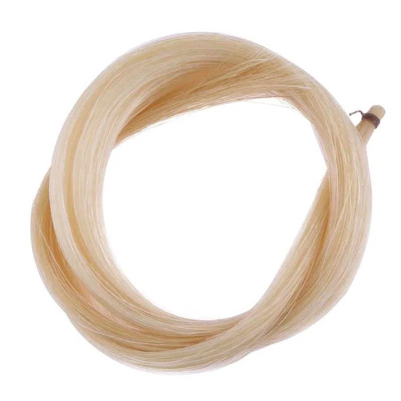 1 Hank Universal Yellow White Stallion Horse Hair For Violin Bow String Musical Instruments Violin Parts Accessories