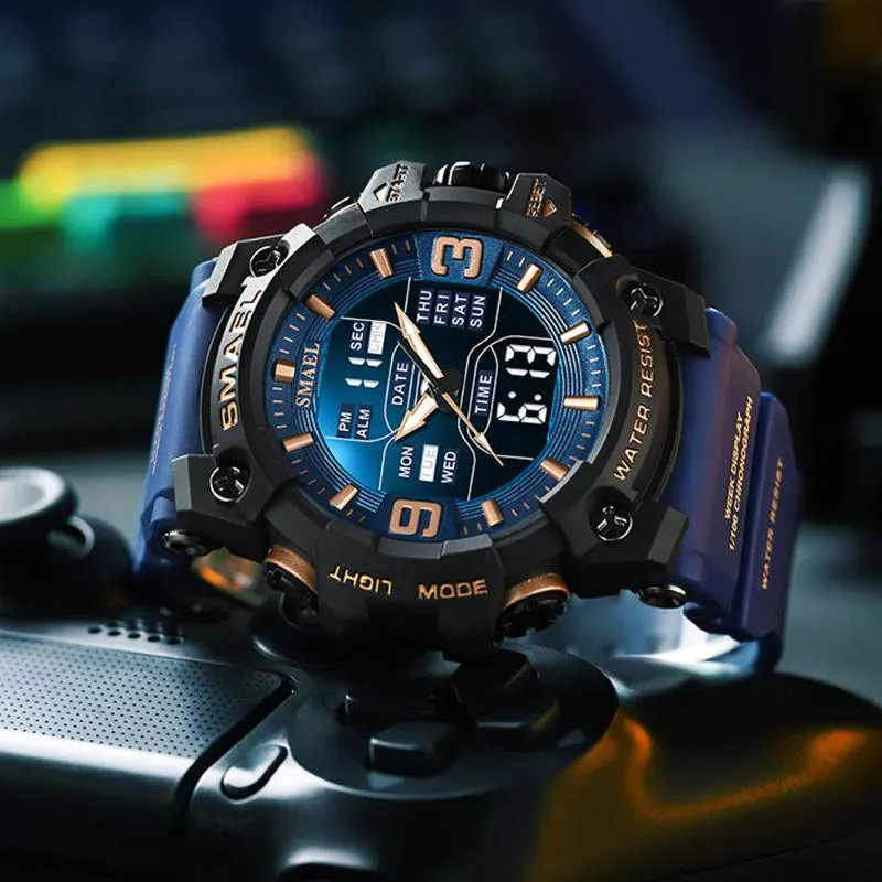 Wristwatches Mens Sport Watch Outdoor Military Digital Analog Stopwatch Waterproof Multifunctional Wrist Watches For MenWristwatches