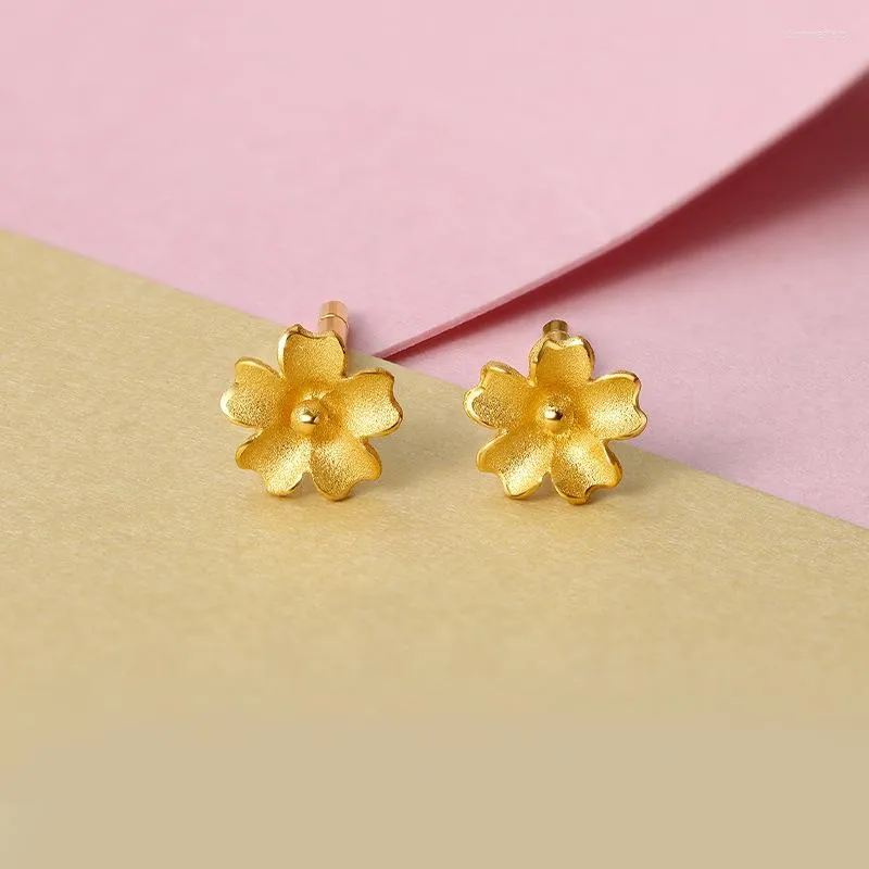 Boucles d'oreilles à tige VOQ couleur or classique Simple fleur de cerisier dames et filles mode fête Boutique cadeau petite fleur boucle d'oreille