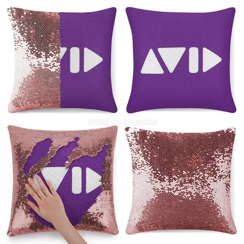 Pillow Case Avid Sequin Pillowcase Glitter For Sofa Decorative Party Fashion York Pattern London Paris France Band Vale