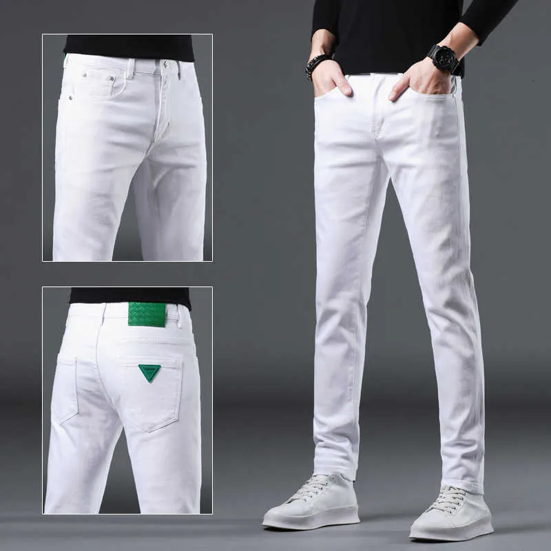 e primavera outono slim fit pés pequenos jeans de inverno versátil Four Seasons Sapatos de par branco