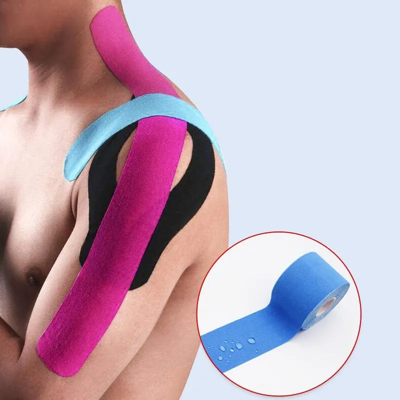 Podkładki kolanowe Elbow Elastic Tape Kinesiology Athletic Recovery Kneepad Sports Safety Assild Support Gym Bandage Fitness