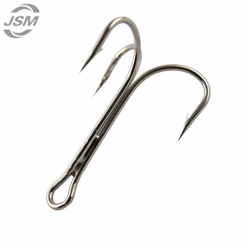 Haczyki rybackie JSM 20PCS 3551 HAKS STALOWY WYSOKIE WYJŚCIE HOKY SIĘ STRONY WIELE WIELKIE DUŻA O'SHAUGHNESY TREBLE ATRICICATION LURE Rybhooks Rozmiar 10/0 P230317