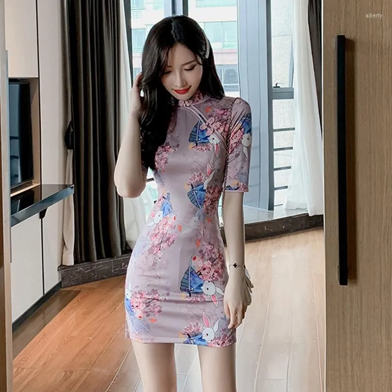 Etnische kleding sexy Japanse jurken AO dai jurk Cheongsam lente Chinese stijl Qipao Oriental Vietnam FF2785