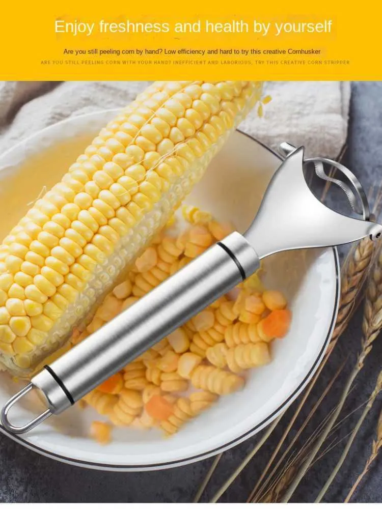 Stainless Steel Corn Stripper Corn Kernels Cob Peeler Threshing Thresher Blade Metal Kitchen Corn Cutter Tools Gadgets