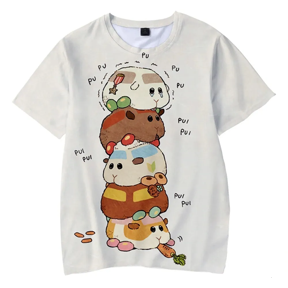 Damen T-Shirt 3D Cartoon Pui Molcar Bedruckte T-Shirts Niedlicher Stil T-Shirts Männer Frauen Mode Lose T-Shirts Kinder Komfort Tops Kinder 230317