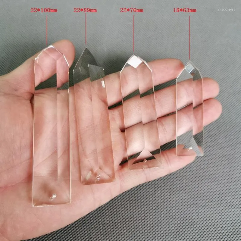 Cryelier Crystal 10pcs/Lot Machine Malling Triangle transparente Barra afilada Prism Accesorios de cortina para el hogar