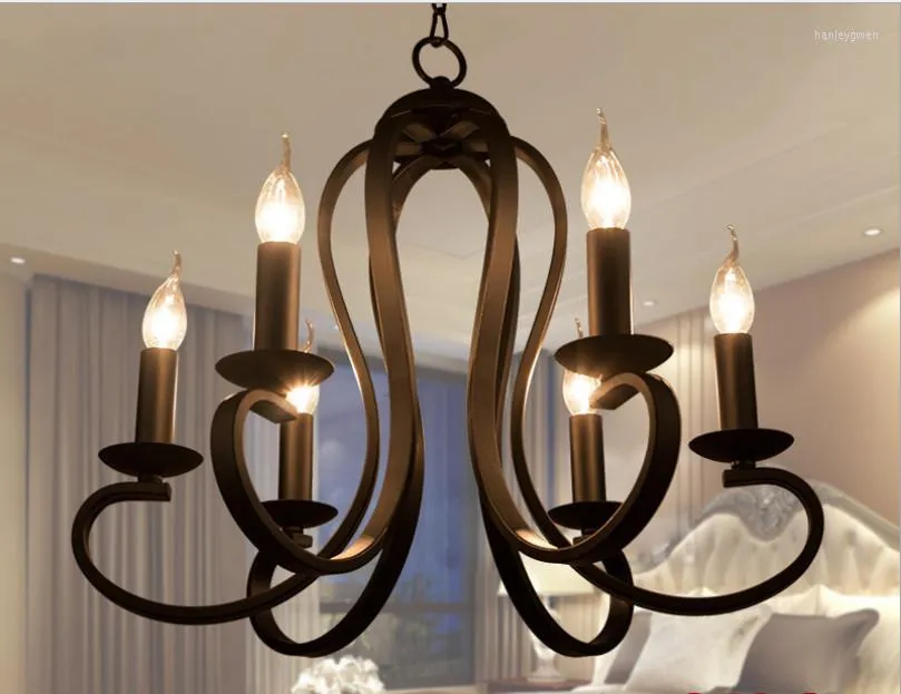 Chandeliers Modern Elegant Nordic White Black Metal Light For Dinning Room Lamparas De Techo