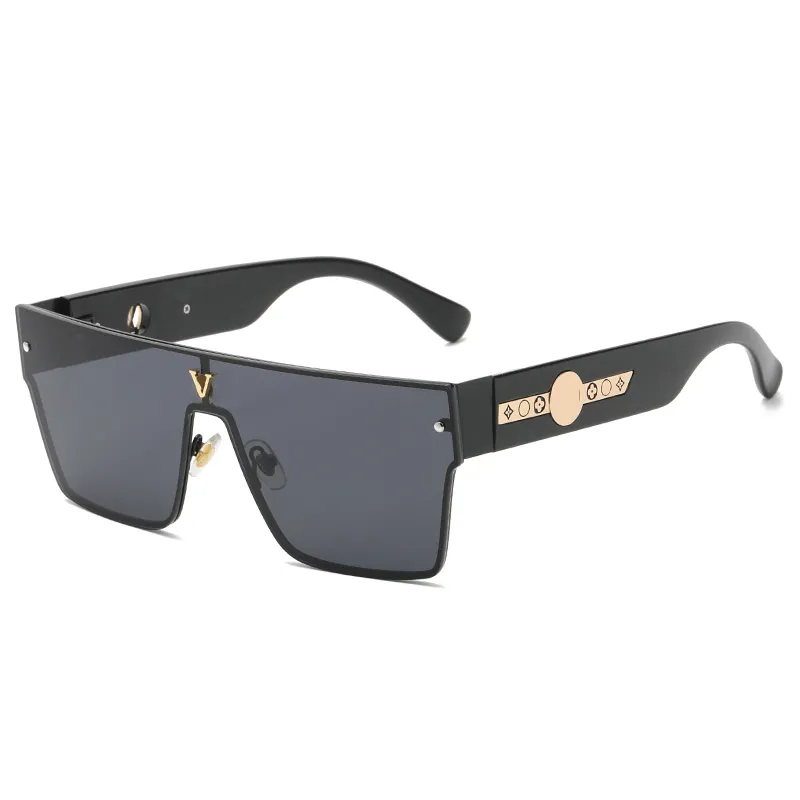 2023 lunettes de soleil pour hommes lunettes Anti-ultraviolet rétro lunettes demi-cadre Vintage miroir lentille or couleur homme femme mode
