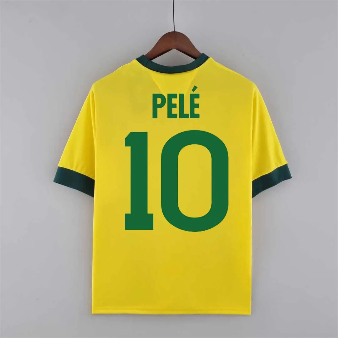 Vintage Brazil Soccer Jerseys PELE RONALDINHO Classic Football Shirts 1957 2012