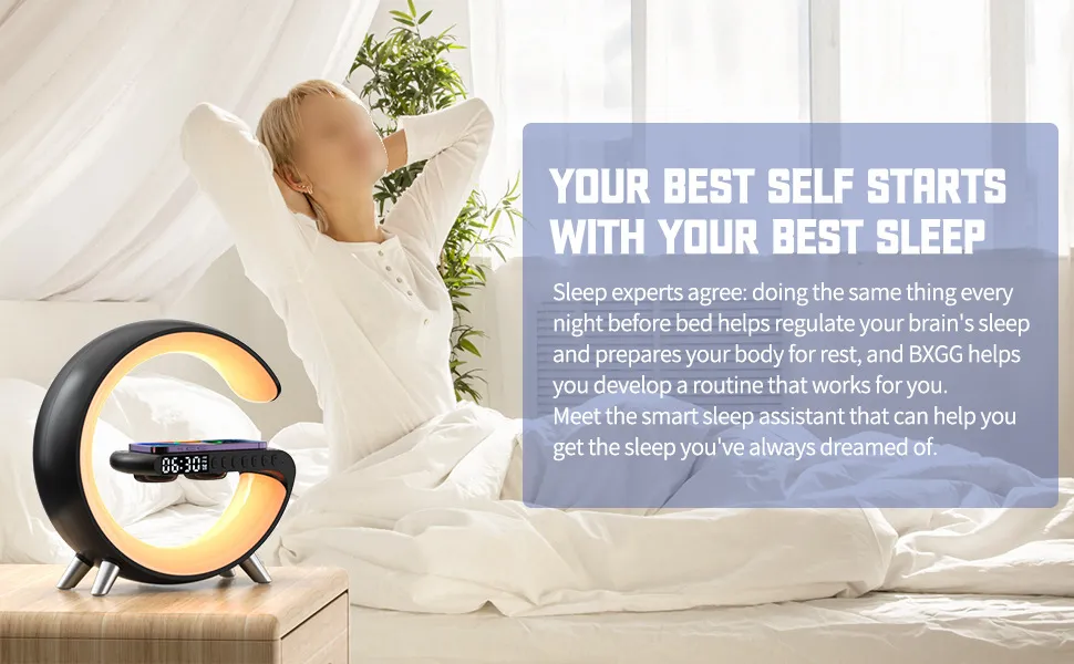 Veilleuse intelligente LED RVB, lampe de bureau, réveil, haut