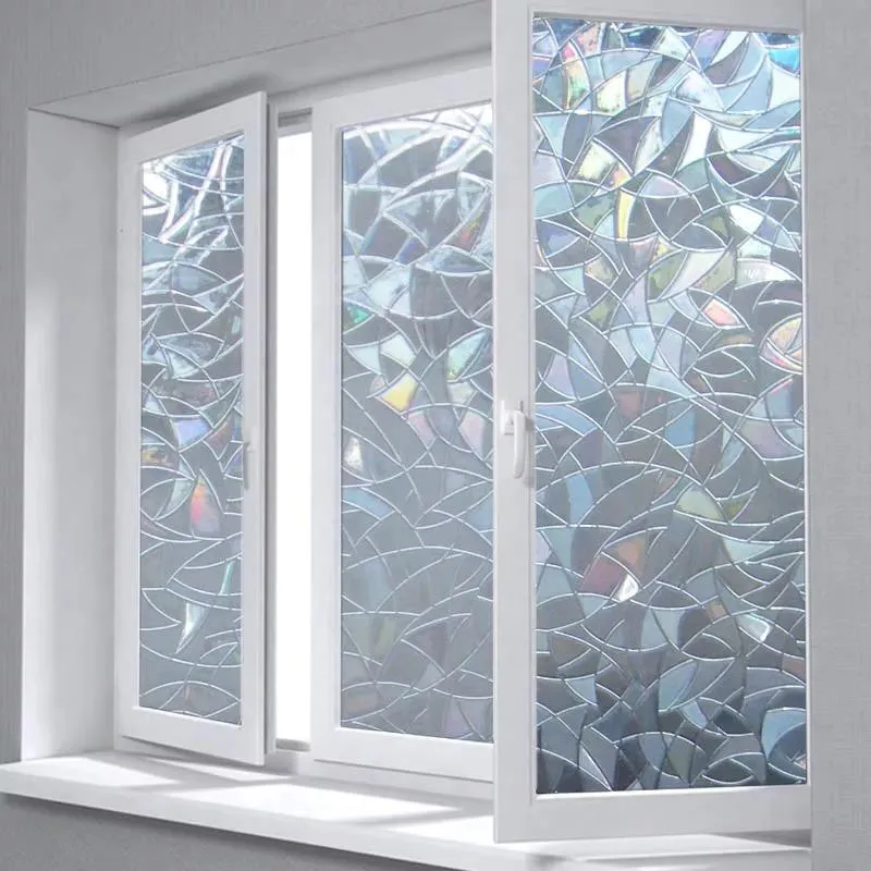 Fensteraufkleber Sichtschutzfolie 3D gebeiztes elektrostatisches unregelmäßiges Muster Heimdekorfolie PVC-Glasaufkleber Selbstklebende Folien