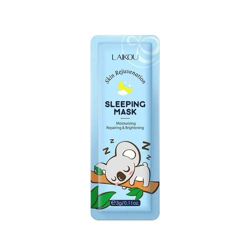 Nieuwe goederen huidverzorging gezichtsmaskers matcha slak koala cherry centella zeewier slaap gezicht masker 3G/pc