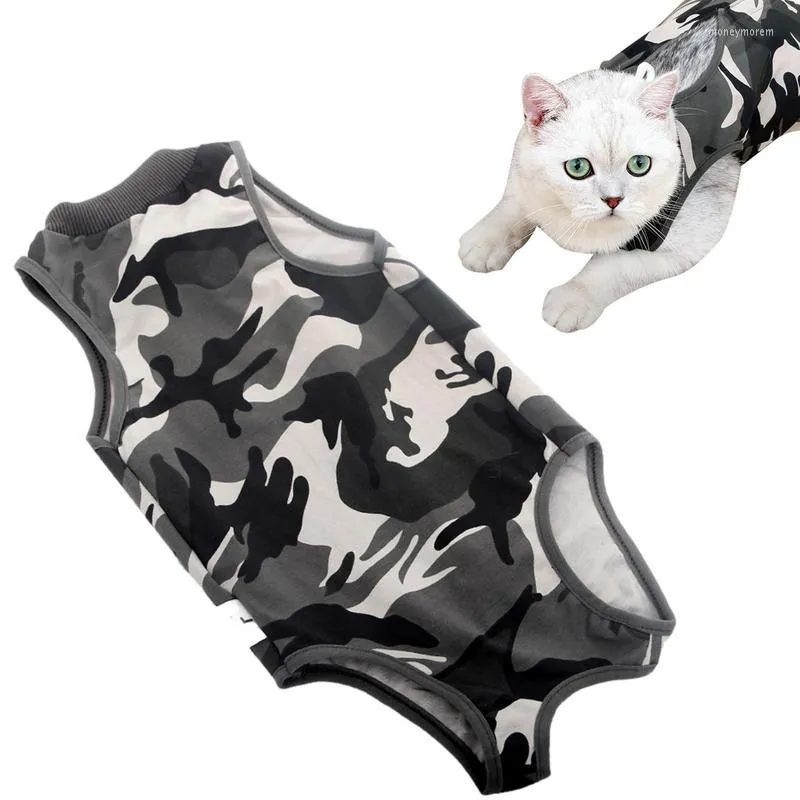 Cat Costumes Recovery Suit Kitten Onesie For Cats Abbigliamento mimetico professionale Ferite addominali