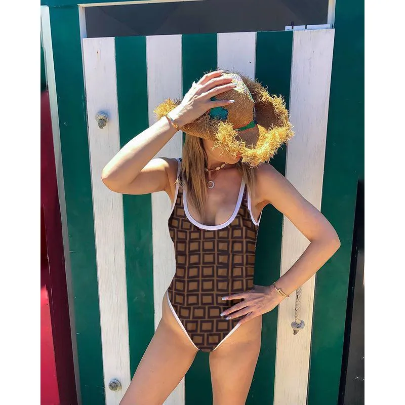 Projektantka bikini kobieta jednoczęściowy bikini 23SS z literami strojów kąpielowych kryształowe letnie kąpiel na plażę kostiumy 1 xiso
