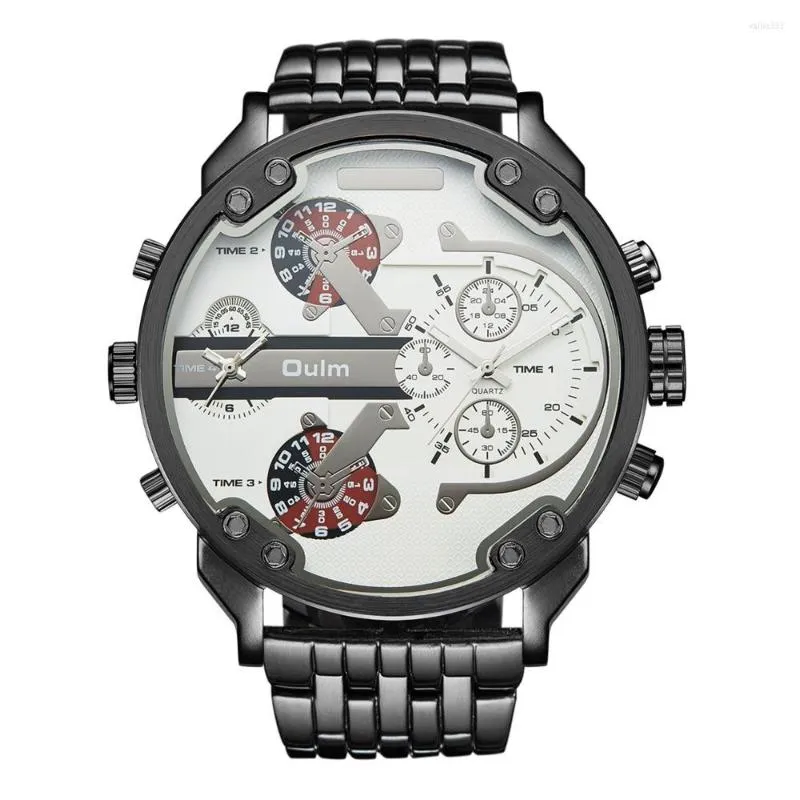 OULM 3548 Paslanmaz Celik Erkekler Saati Askeri Sport Kuvars Steampunk Kol Saati Yi TL1 003.26 DHgate