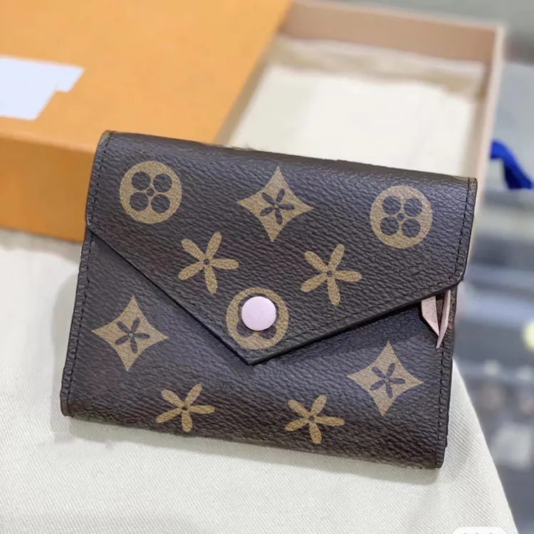 M41938 Fiore marrone rosalie victorine portafoglio di lusso da donna portamonete portachiavi in pelle Designer louiseity portafogli portamonete in rilievo viutonity cardHolder