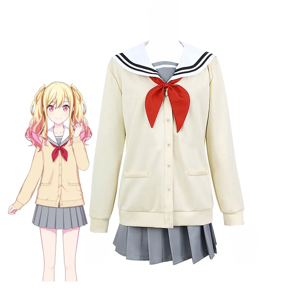 Projet de costumes de cosplay anime Sekai Stage coloré Feat Ootori Emu Hinomori Shiho Tenma Saki JK Uniform Sailor Suit