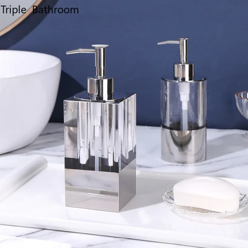 Liquid Soap Dispenser High-End Crystal Liquid Soap Dispenser Shampoo Dusch Gel Bottle Container Hand Sanitzer Bottle Bad Badrum Desktop Tillbehör 230317