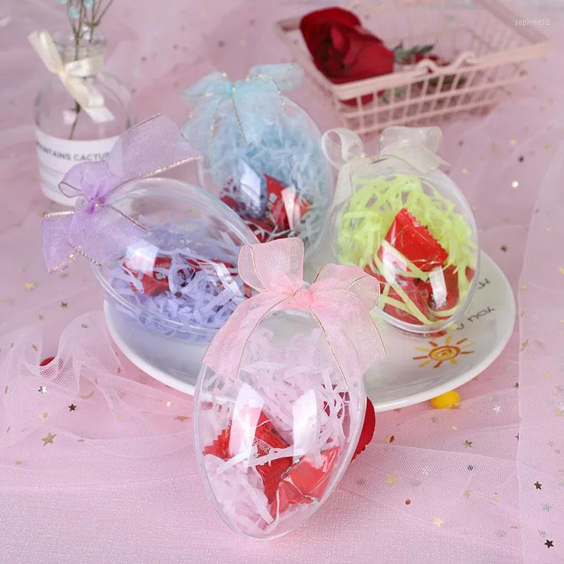 Enrole de presente Caixa de doces transparente 2023 Ornamento Diy Ball Plástico pendurar decoração Crafting Birthday Wedding Party Supplies