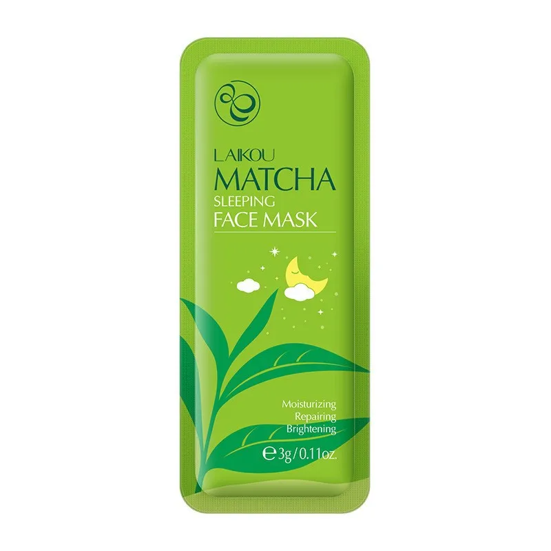 Máscaras faciais para cuidados com a pele Matcha Caracol Koala Cereja Centella Algas Marinhas Máscara facial para dormir 3g/PC