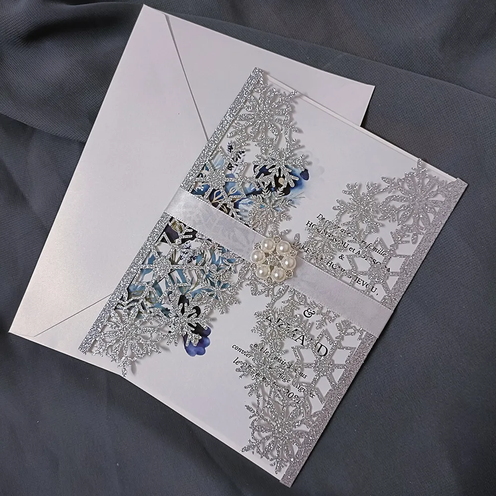 Save Big on Bulk Bridal Shower Invitation Card Silver Snowflake Wedding  Invitation Set Elegant Small Invitation Card With Rhinestones \u0026  Personalized ..., image size:1000x1000