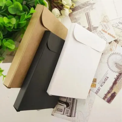 Gratulationskort 50 st tomt Kraft Paper Envelope Packaging Box för vykort PO Box gratulationskort Förpackning Kartong 15.5*10.8*1,5 cm 230317