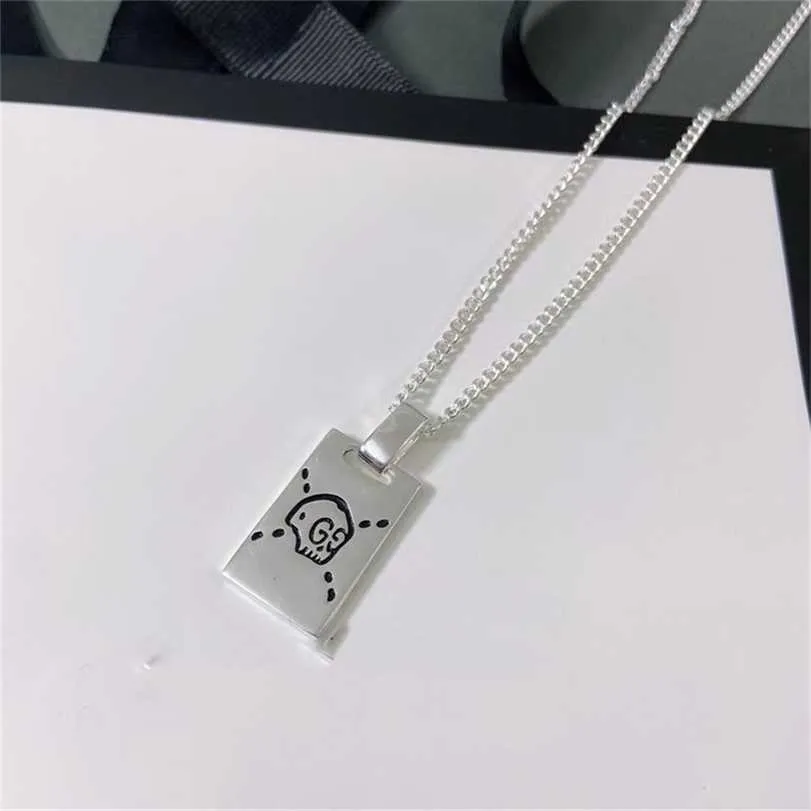 2023 Designer nouveaux bijoux version argent crâne fée collier femme couple