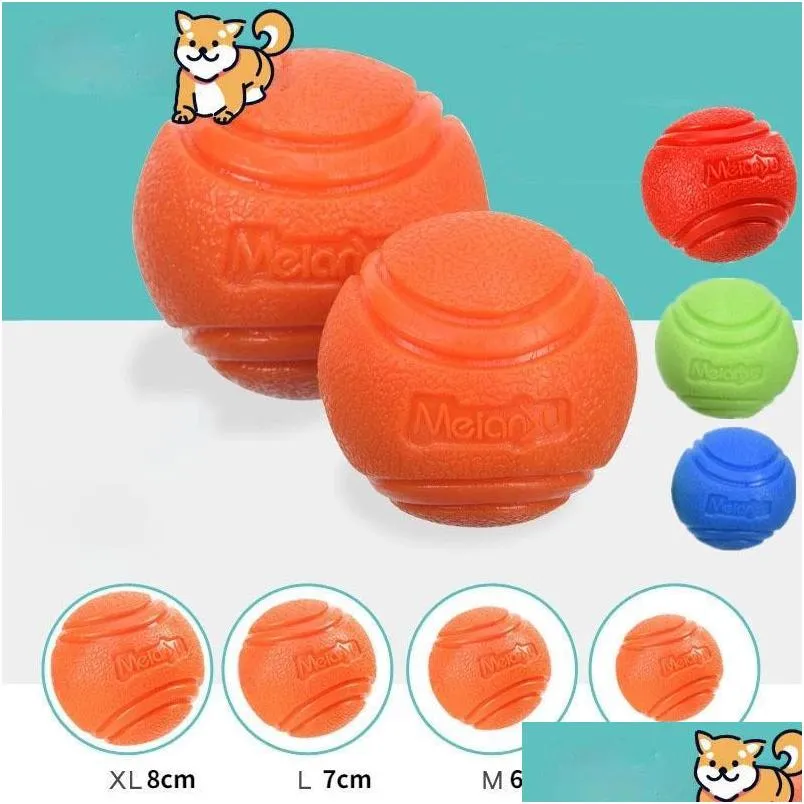 Jouets pour chiens à mâcher Chiens de compagnie Balles de jouets indestructibles avec ficelle interactive pour gros chiot Bouncy Caoutchouc Solid Ball Drop Delivery Ho Dhqkh