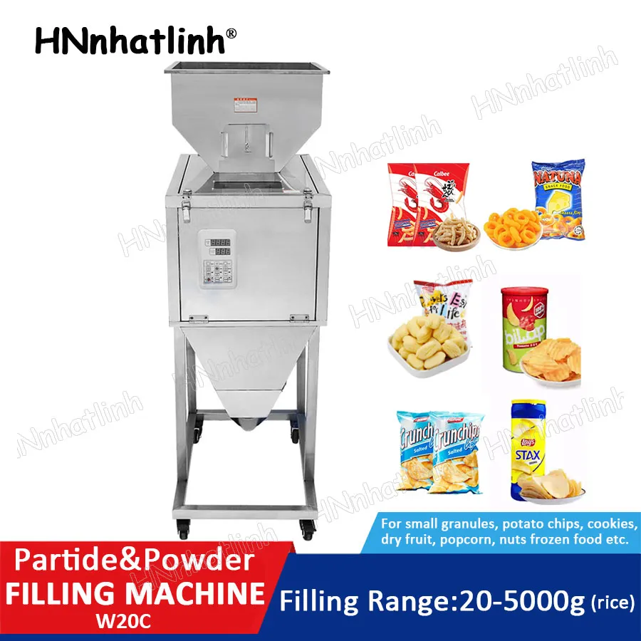 20-5000g Lebensmittel-Abfüllmaschine, körniges Pulver, Materialien, wiegen, Verpackungsmaschine, Abfüllmaschine für Samen, Kaffeebohnen