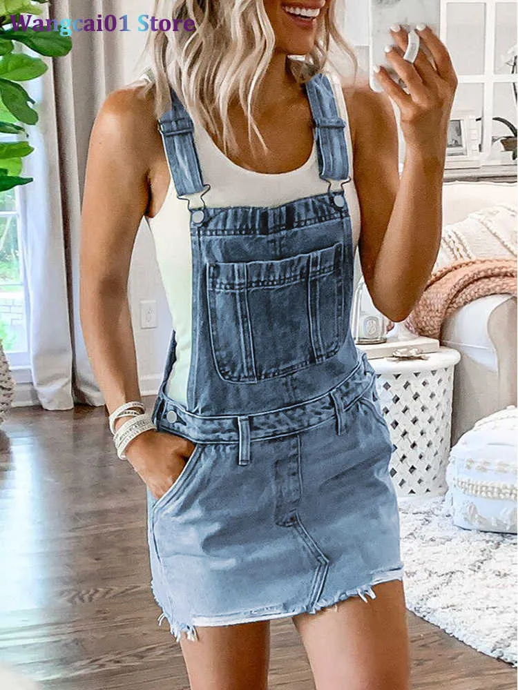 Denim Pinafore Dress, Women's Fashion, Dresses & Sets, Jumpsuits on  Carousell