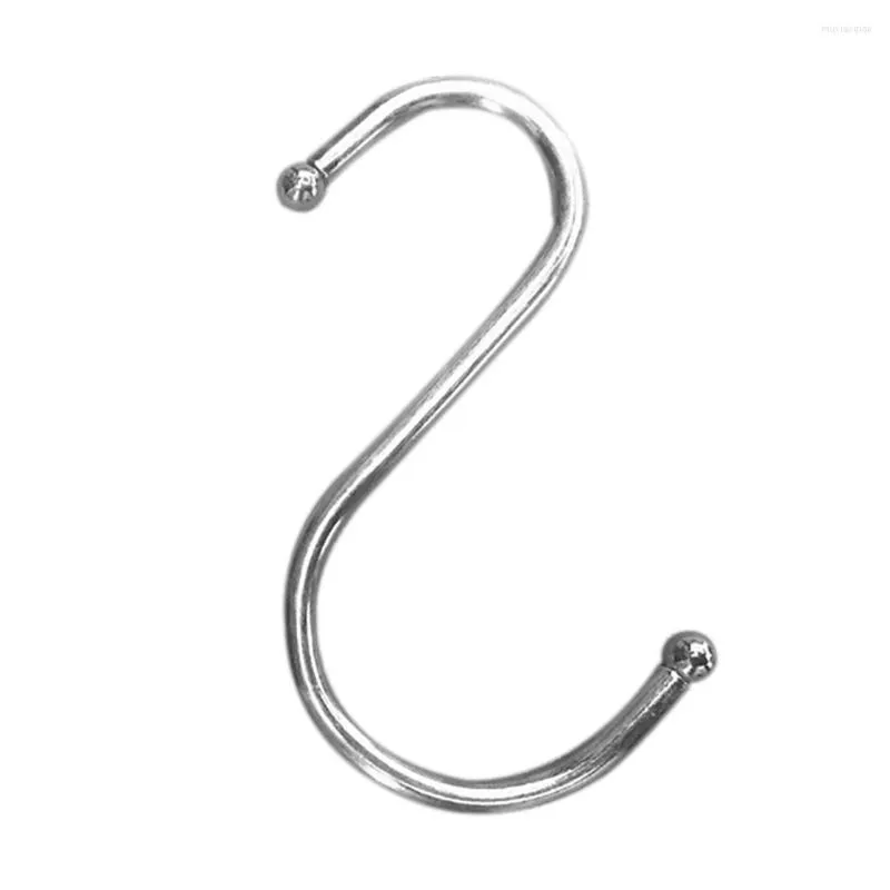 Ganci 1 pezzo rotondo in acciaio inossidabile a forma di S House Kitchen Pot Pan Hanger Clothes Storage Rack Hook Tool