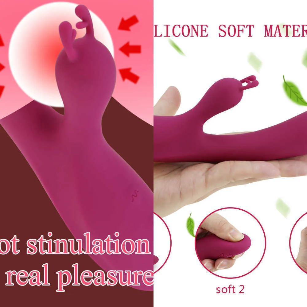 Nxy Vibratori Coniglio 10 Velocità g Spot Dildo Silicone Impermeabile Stimolatore del clitoride Massaggiatore della vagina Giocattoli del sesso per le donne 230310