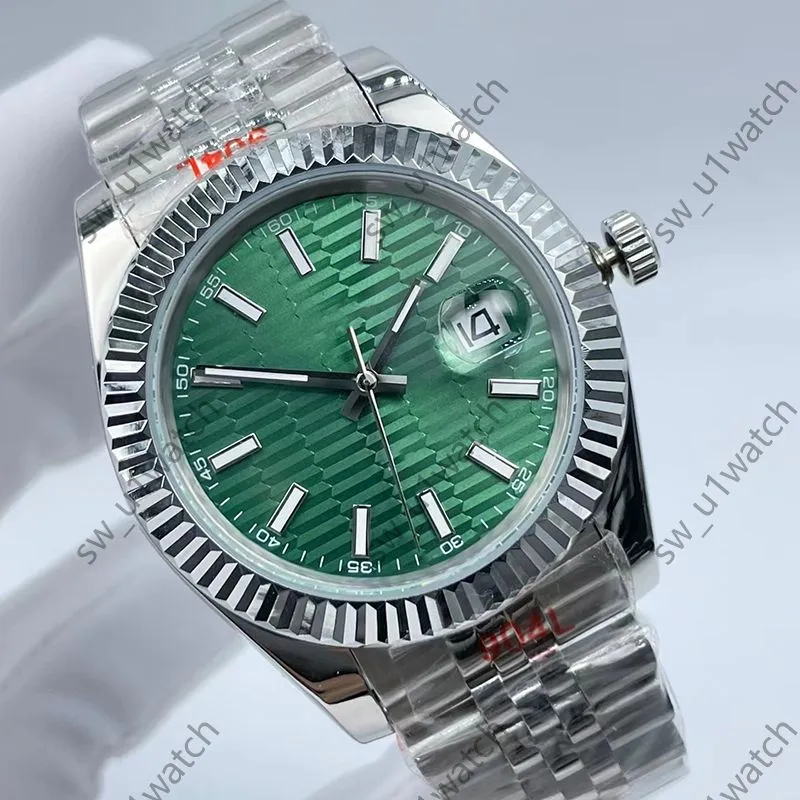 Womens Watch for Men Date Stripe Face Luxury Designer Watch Taille de 41 mm 36 mm Bracelet en acier inoxydable