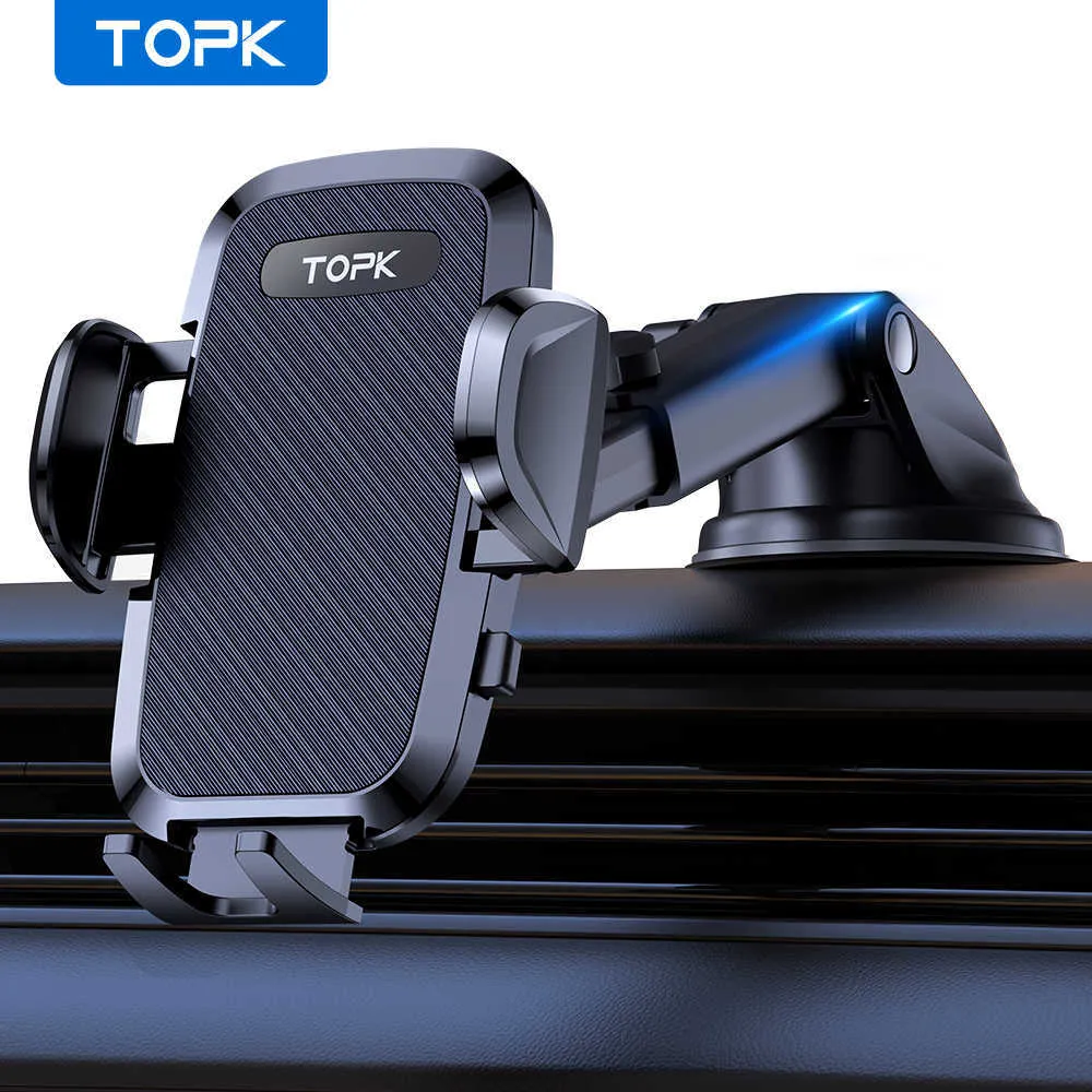 Держатели Для Сотовых Телефонов TOPK Автомобильный Держатель Для Телефона  Крепление Для Сотового Телефона На Приборной Панели Автомобиля Лобовое  Стекло Для Универсальных Автомобилей Поворотный На 360 Градусов Держатель  Для Мобильного Телефона От 1